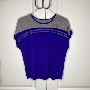 Ladies Under Armour Cap-sleeved‎ tee shirt XL Royal / Gray